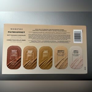 Morphe Filter Effect Soft Radiance Concealer Medium Coverage Sample Card
